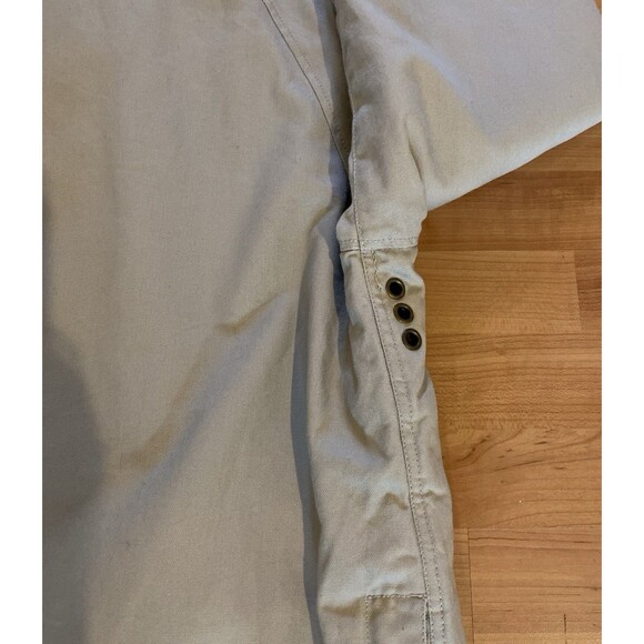 Lands’ End Men’s Parka XL Tan Cotton‎ Canvas Field Jacket Corduroy Collar Vented - Picture 13 of 16